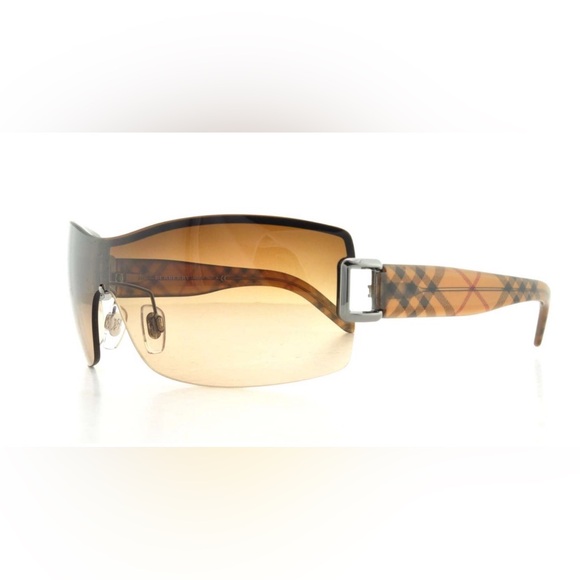 Burberry Accessories - Burberry Brown Gradient Rimless Shield Sunglasses